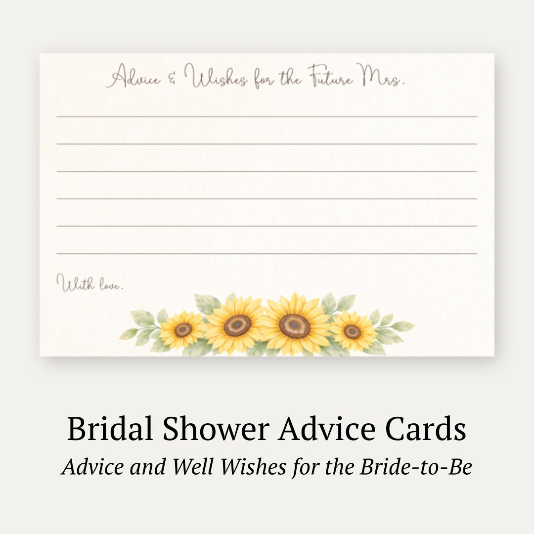 Sunflower Advice Card