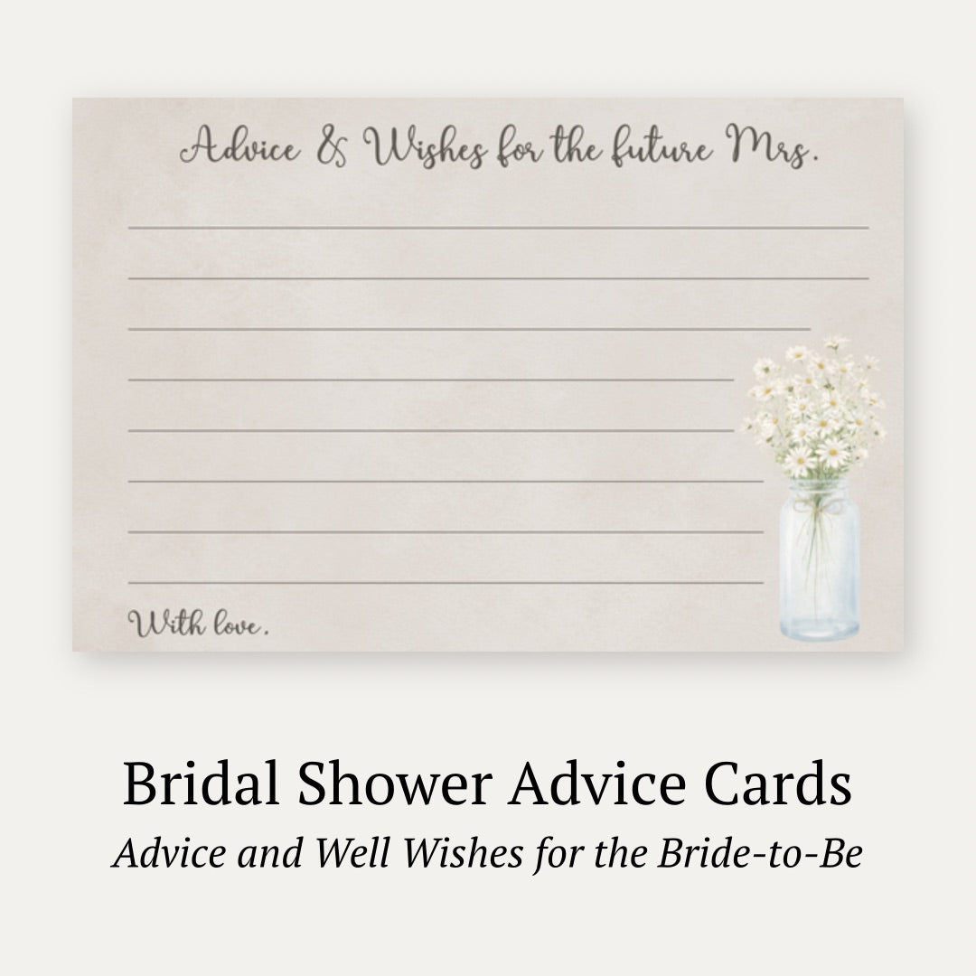 Country Mason Jar Advice Card