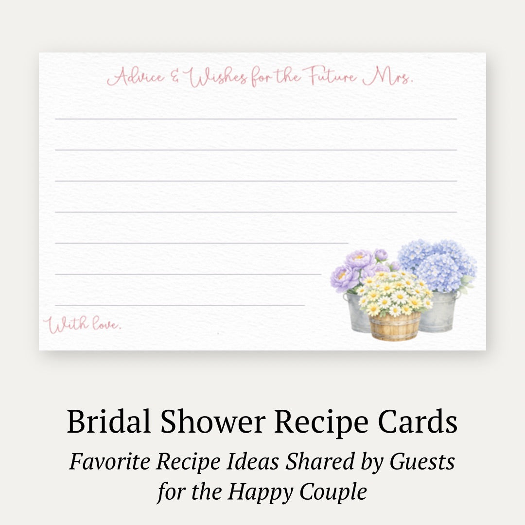 She's Fresh off the Market Flower Cart Recipe Card