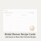Garden Tea Party Recipe Card