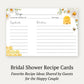 Bride to Bee Recipe Card