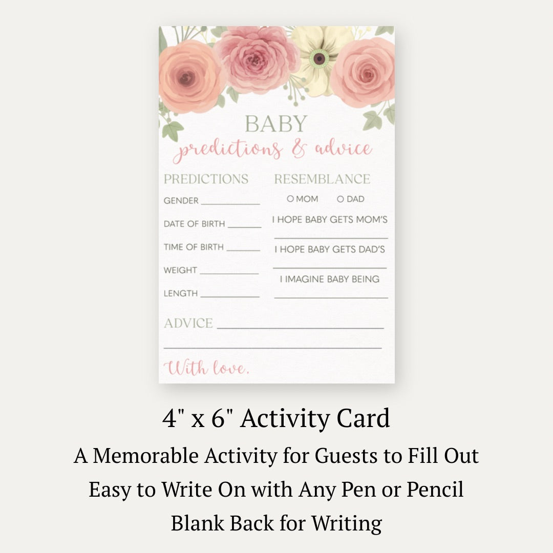 Baby Brunch Predictions and Advice Card