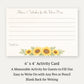 Sunflower Advice Card