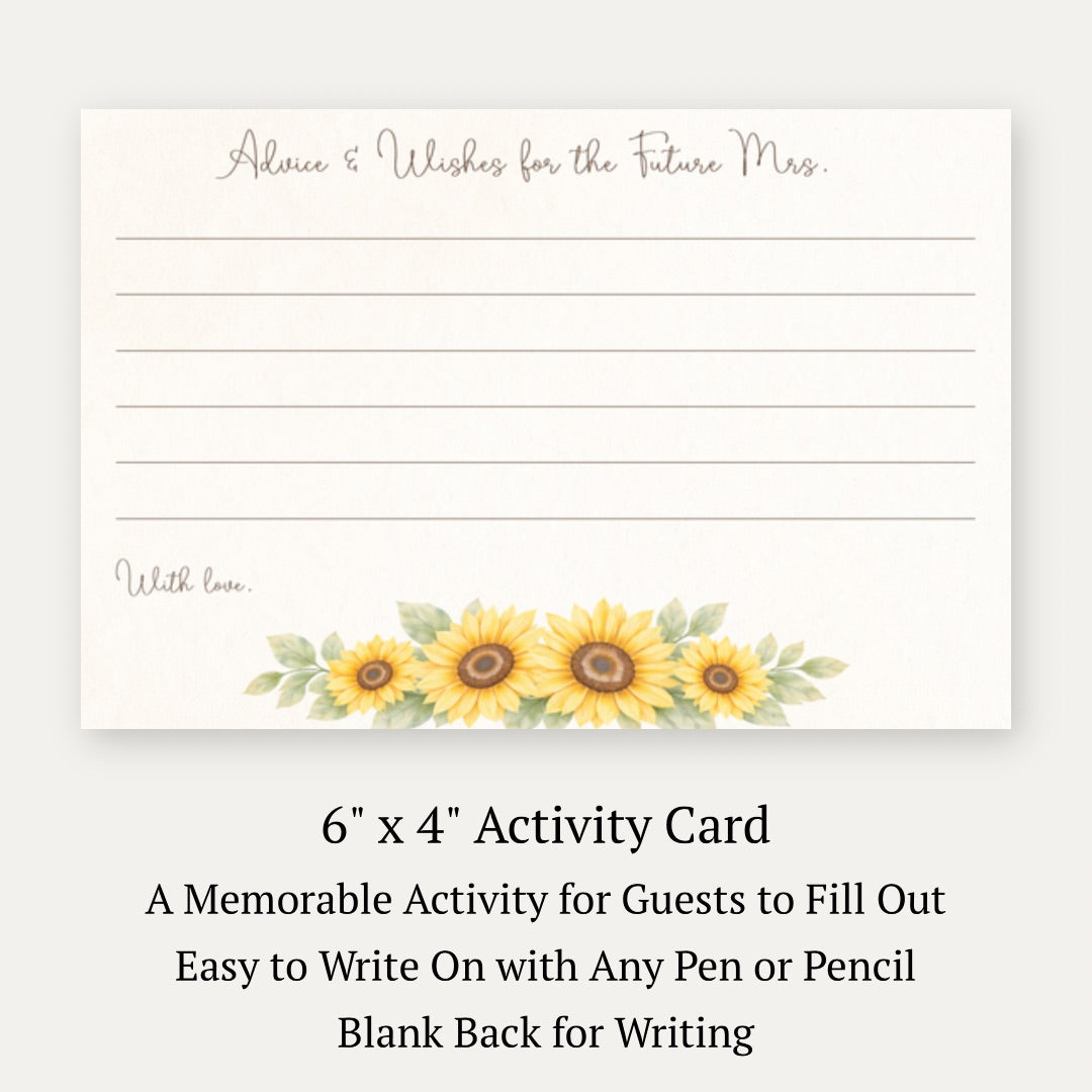 Sunflower Advice Card