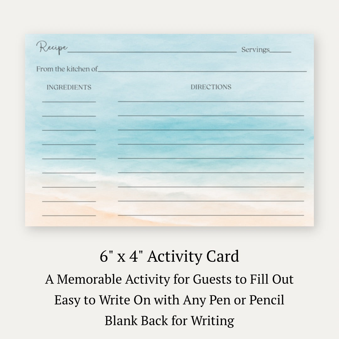 Painted Beach Recipe Card