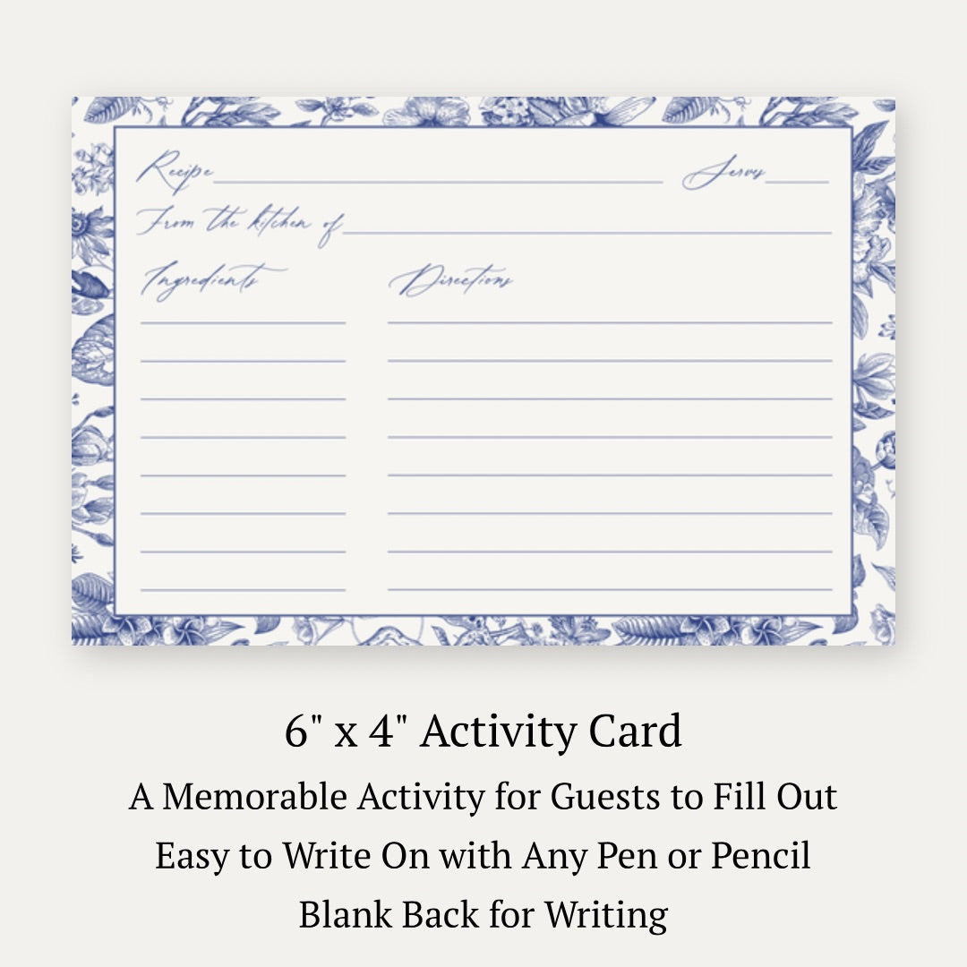 Something Blue Recipe Card