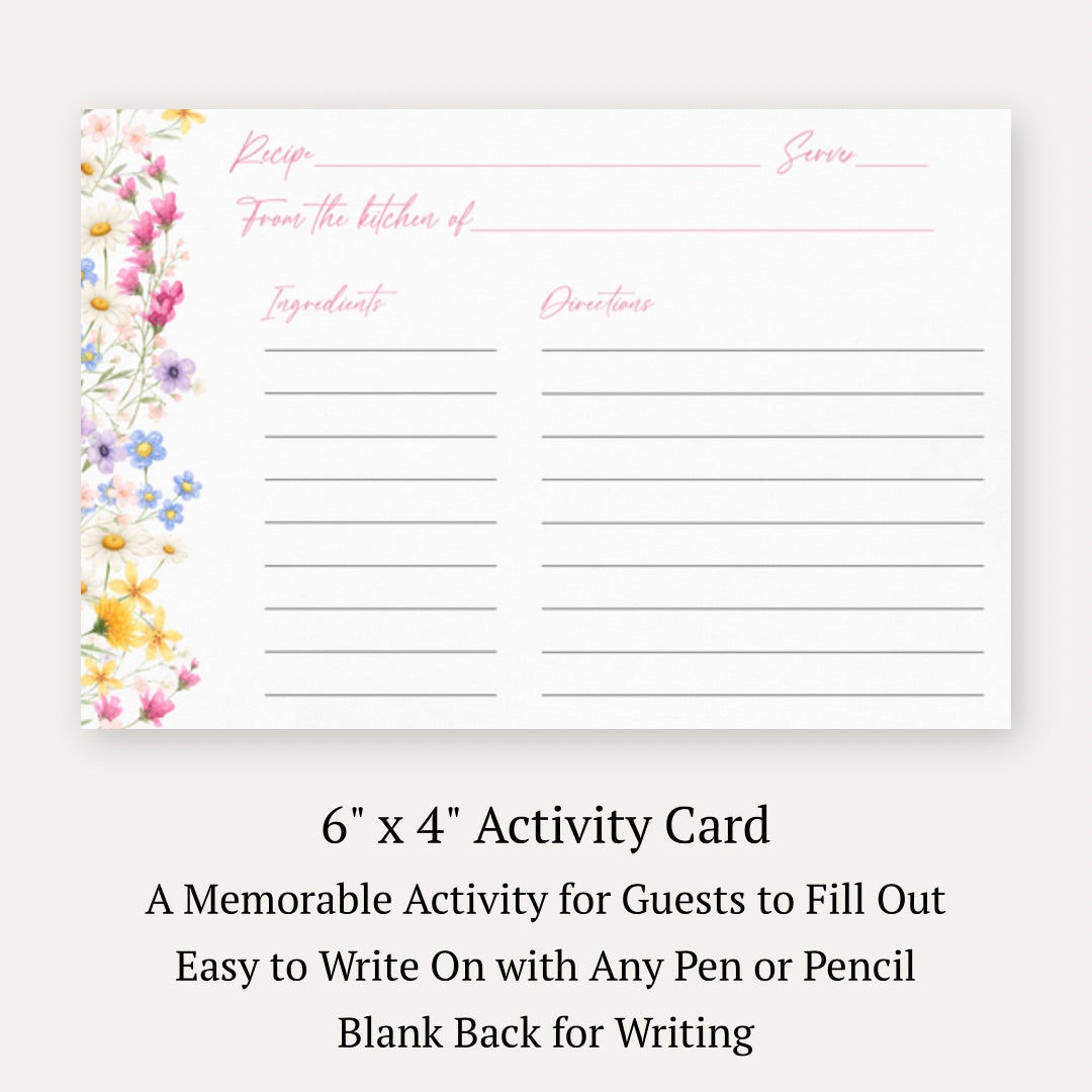 Love is in Bloom Recipe Card