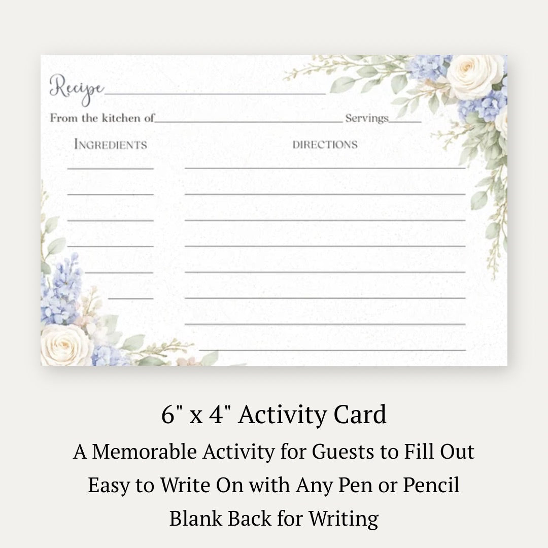Sage & Blue Bloom Recipe Card