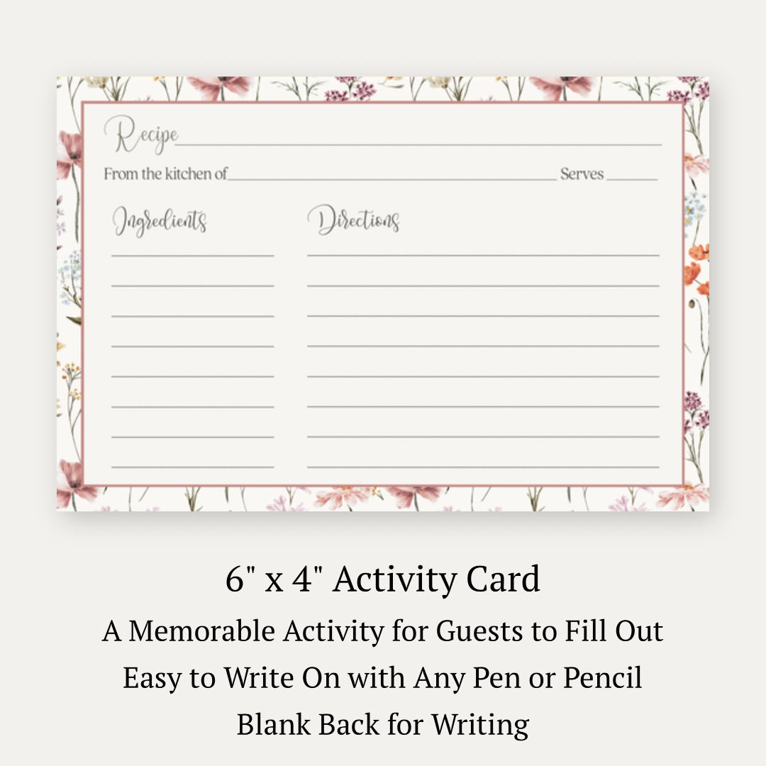 Vintage Love Is In Bloom Recipe Card