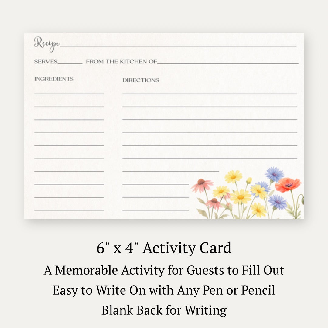 Wildflower Recipe Card