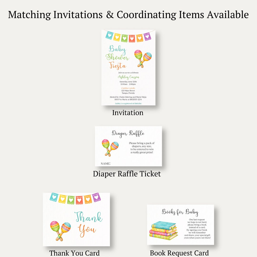 Fiesta Baby Diaper Raffle Tickets