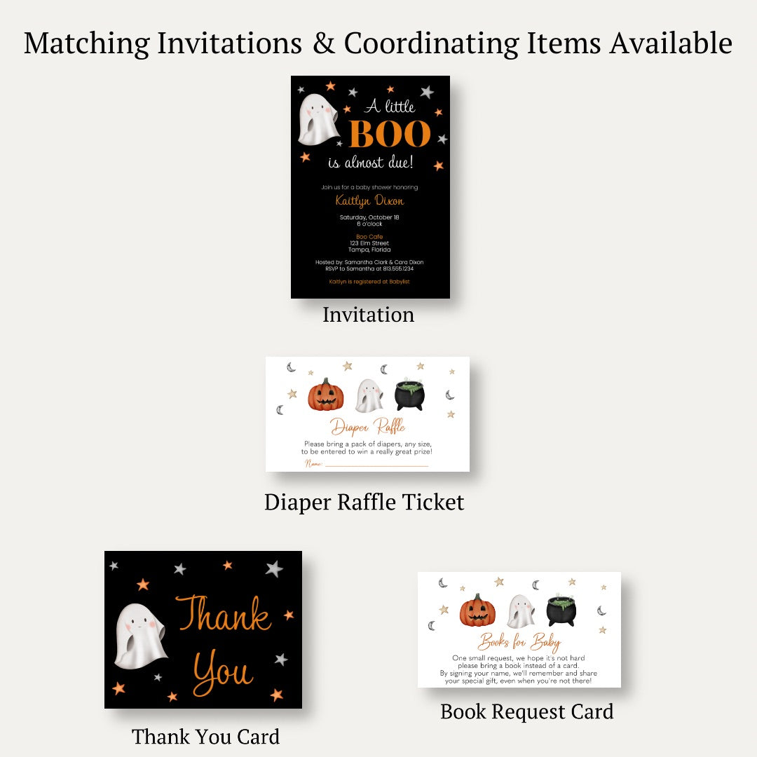 Little Boo Diaper Raffle Ticket (Black Collection)