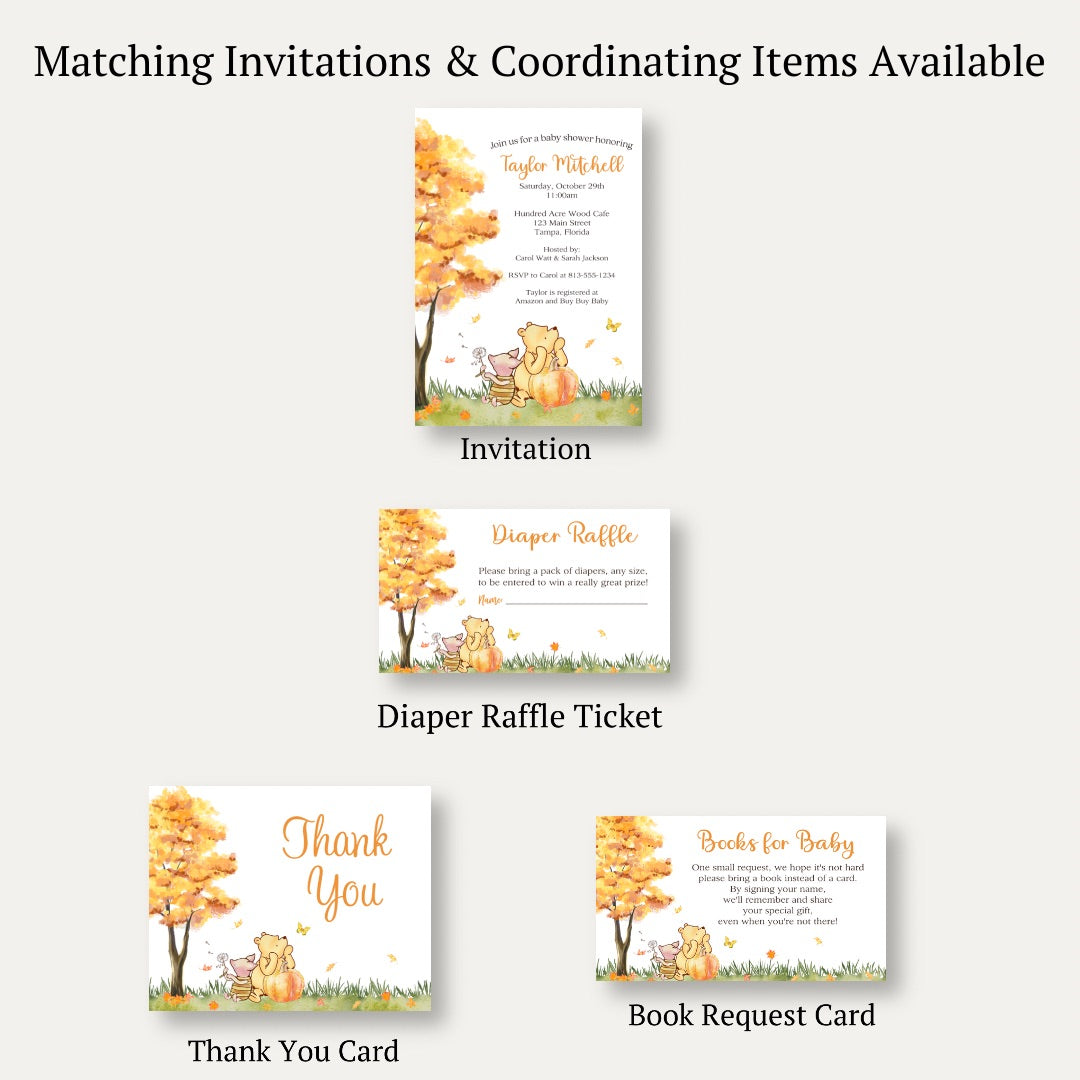 Autumn Winnie Diaper Raffle Ticket