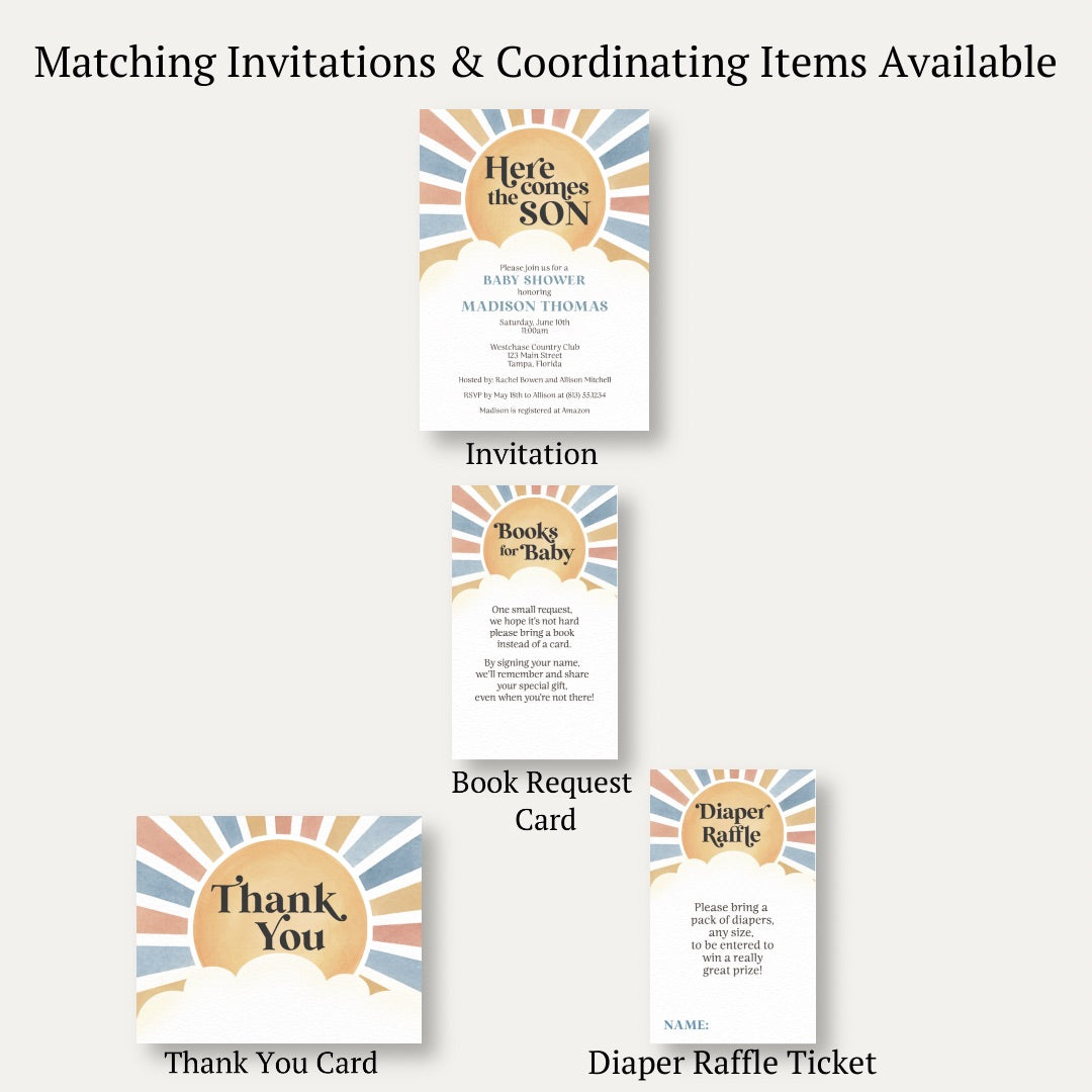 Here Comes the Son Bring a Book Card