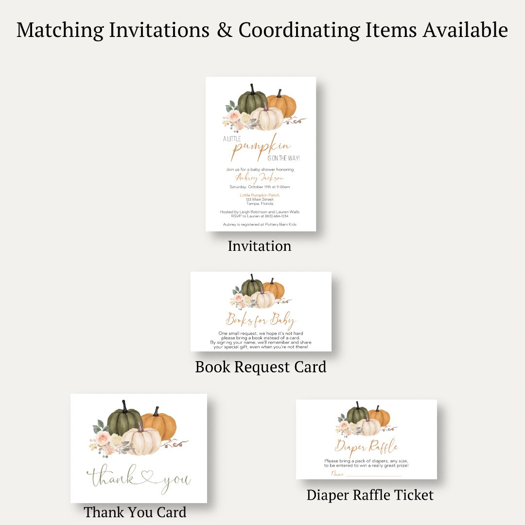 Sage Pumpkin Bring a Book Card