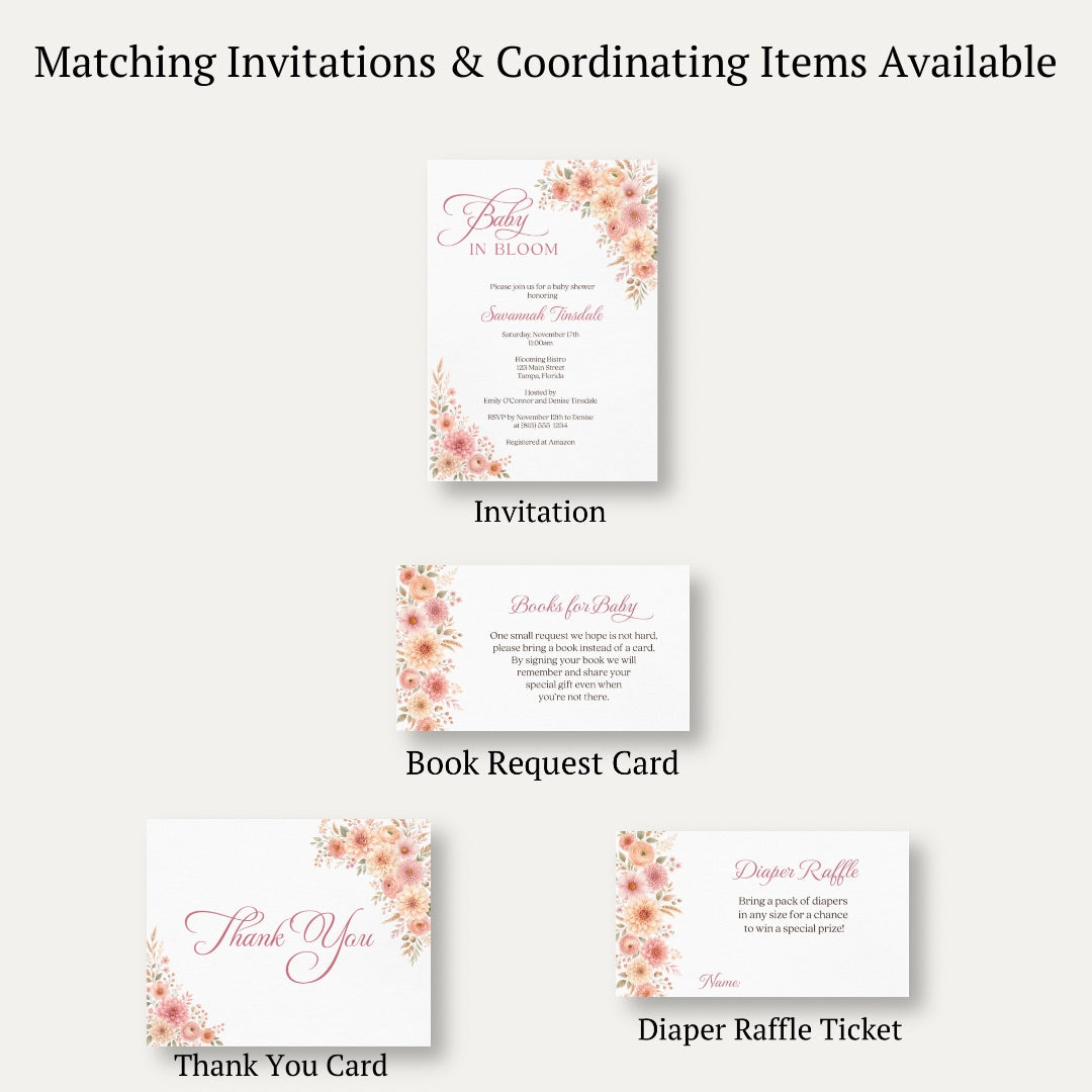 Autumn Baby in Bloom Bring a Book Card