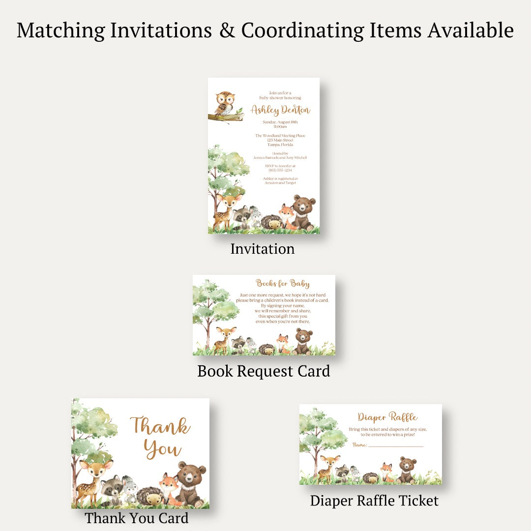 Forest Friends Bring a Book Card