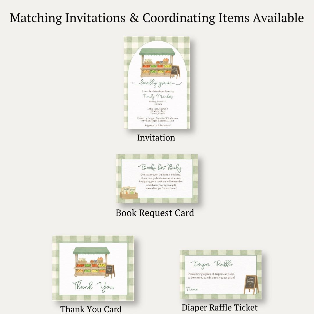 Locally Grown Baby Bring a Book Card