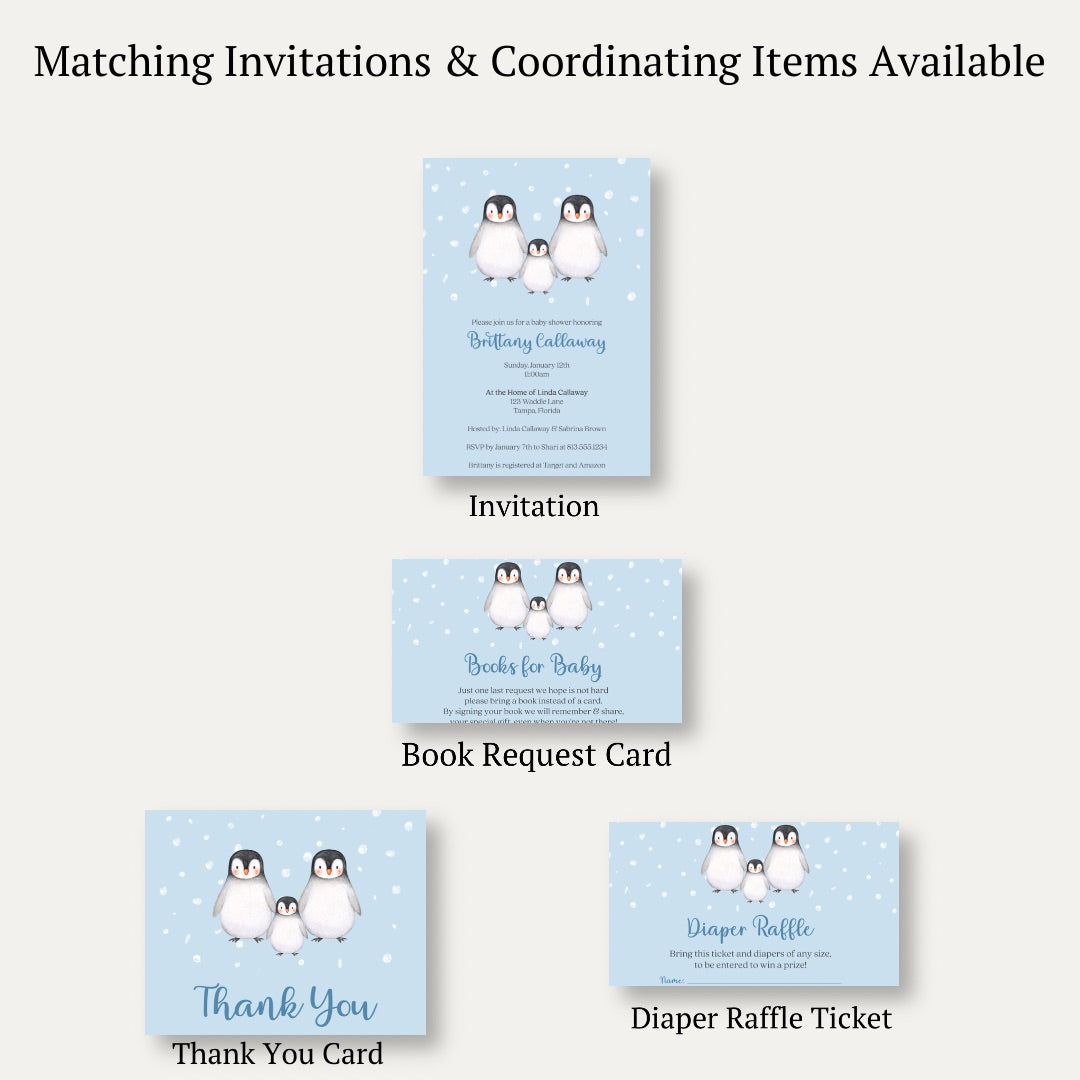 Penguin Bring a Book Card