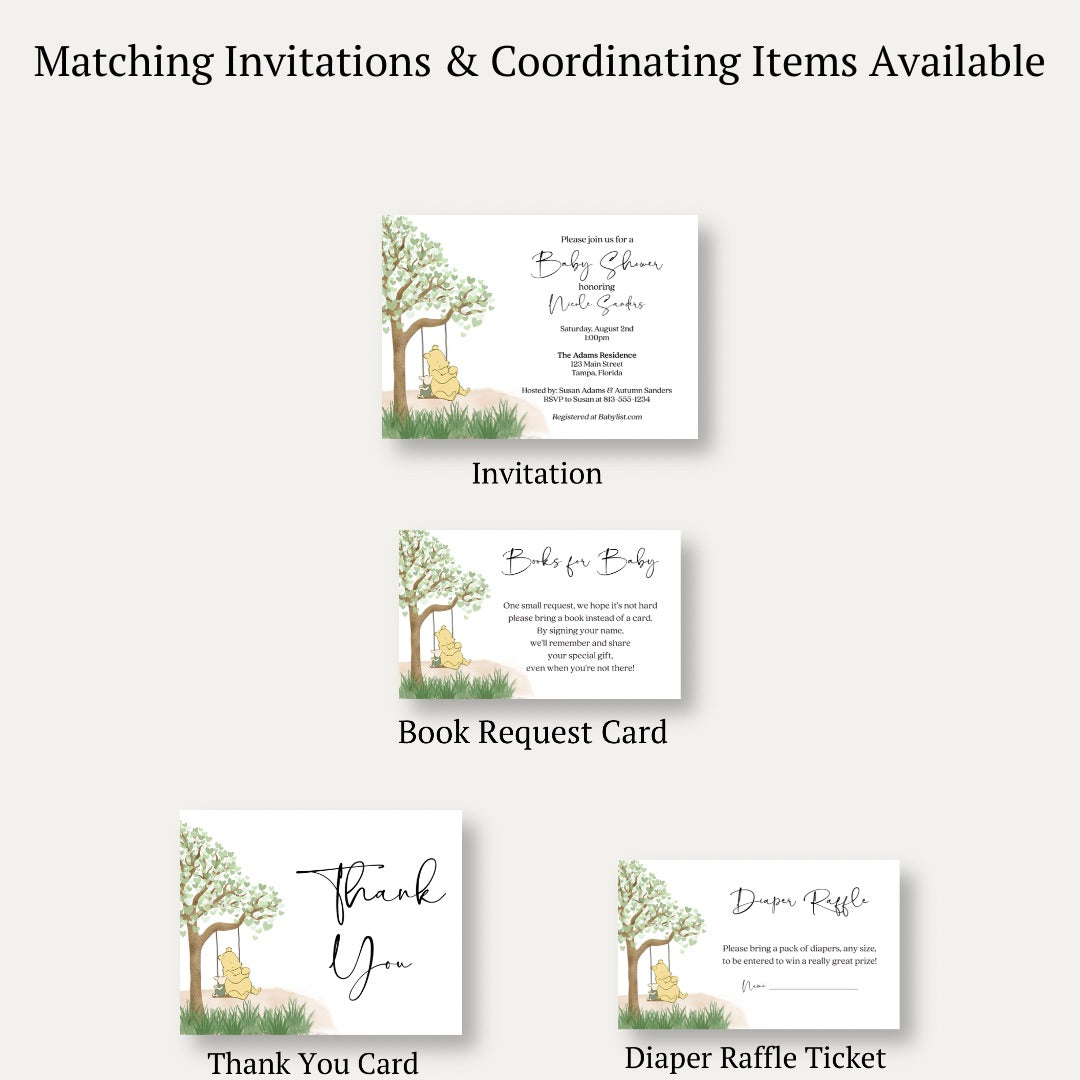 Winnie Horizontal Bring a Book Card