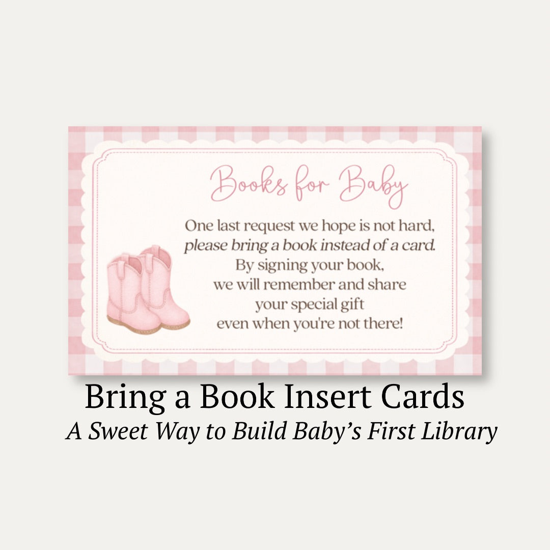 Cowgirl Baby Bring A Book Inserts