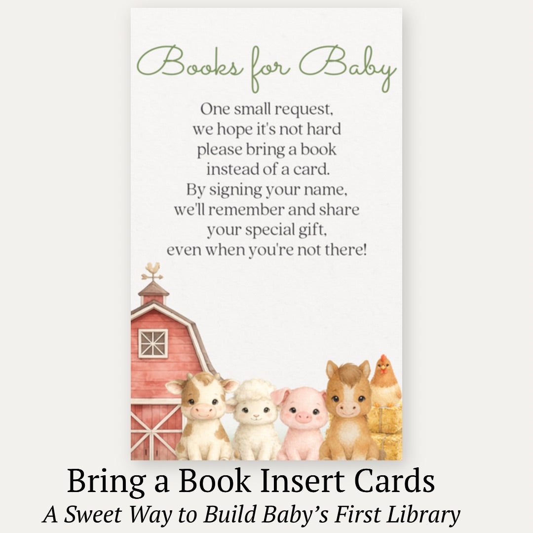 Barnyard Baby Bring a Book Card