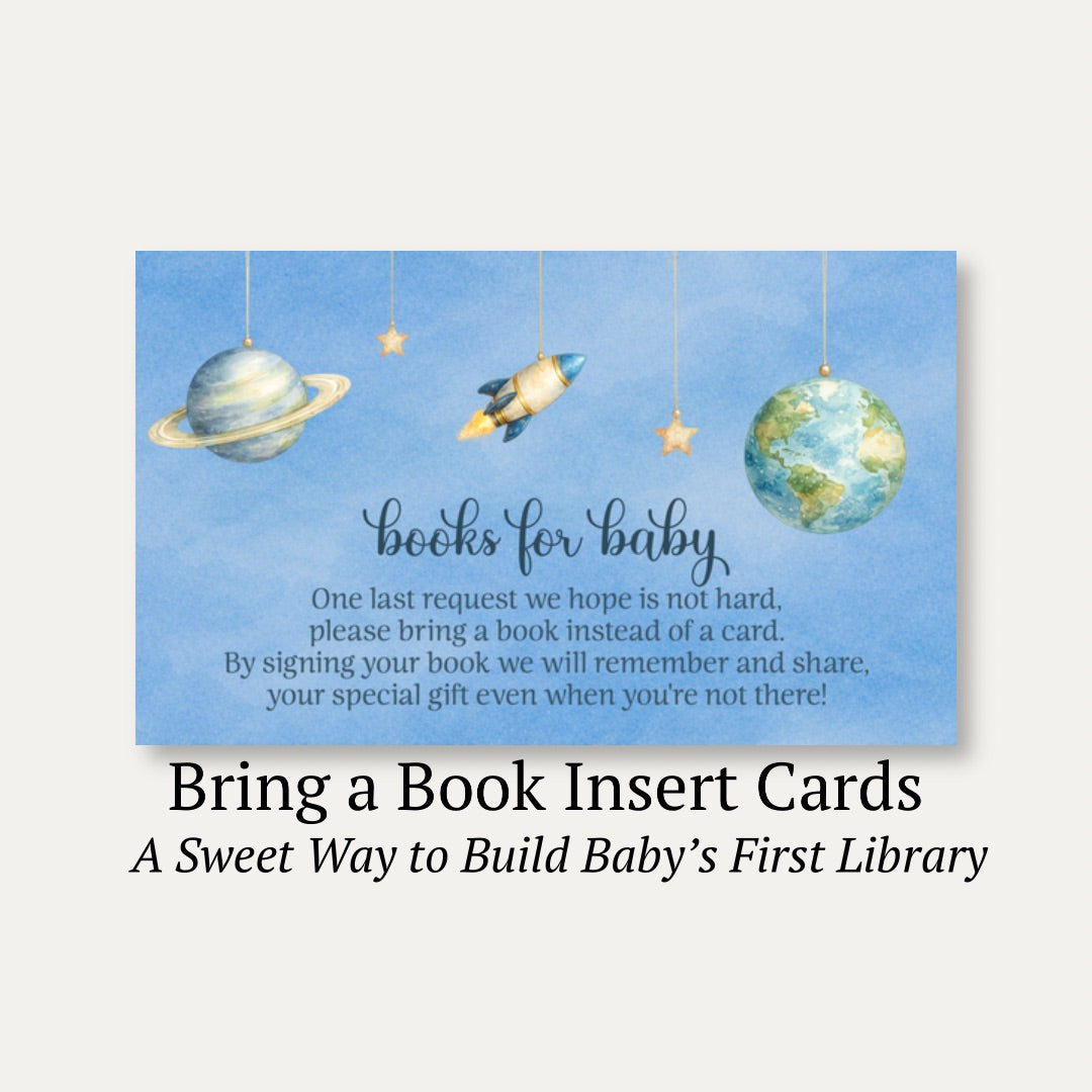 Space Baby Bring a Book Card