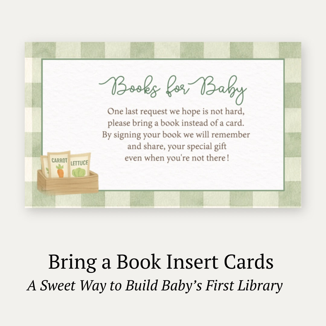 Locally Grown Baby Bring a Book Card