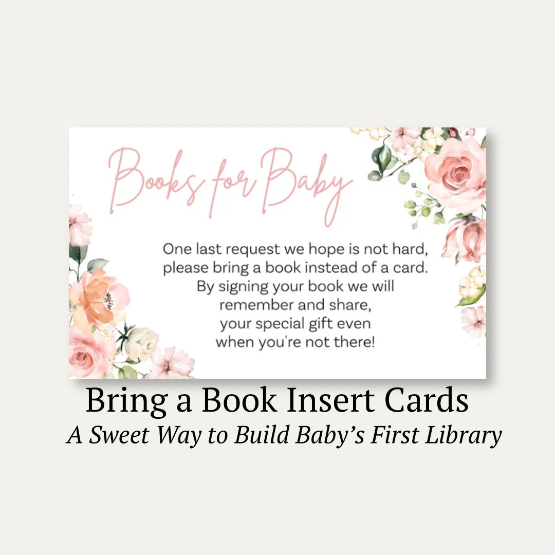 It's A Girl Floral Bring a Book Card