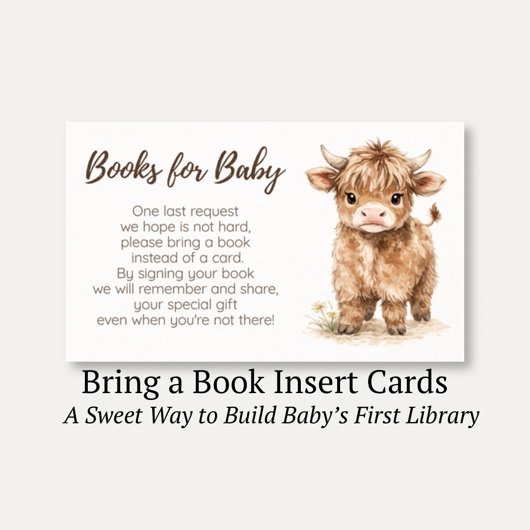 Highland Cow Bring a Book Card