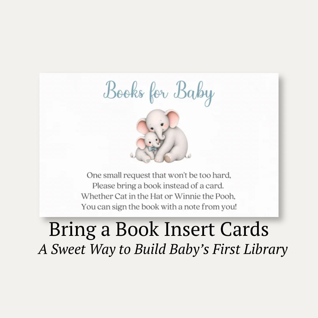 Little Peanut Boy Elephant Bring a Book Card