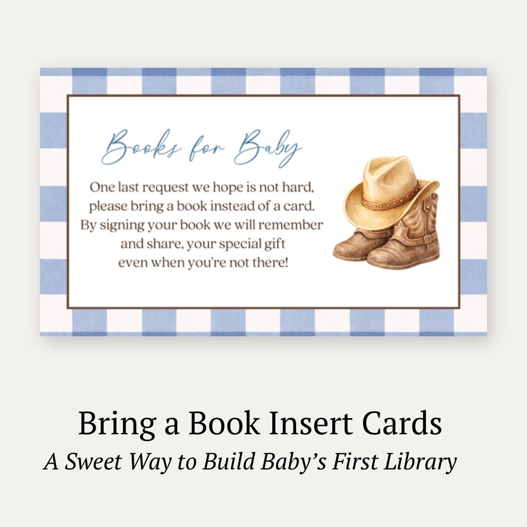 Cowboy Baby Bring a Book Card
