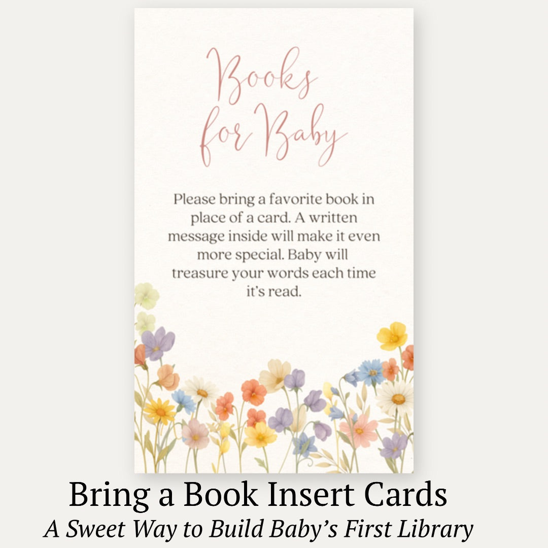 Wildflower Baby Bring a Book Card