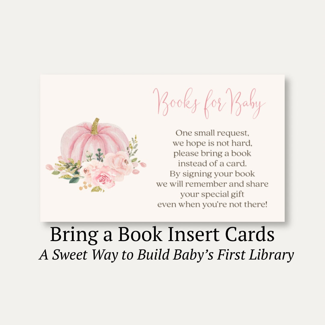 Painted Pumpkin Pink Bring a Book Card