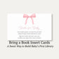 Pink Bow Baby Bring A Book Card