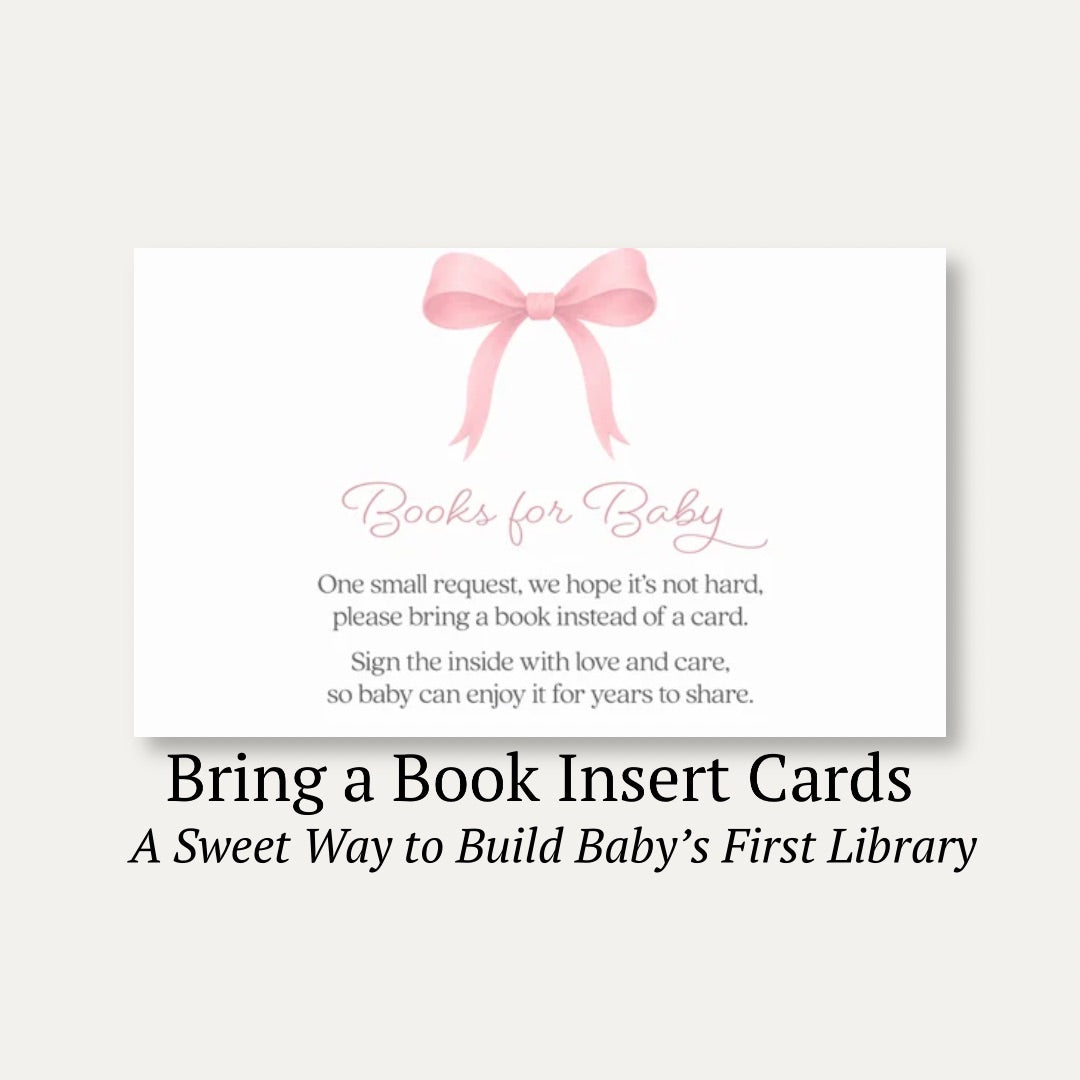 Pink Bow Baby Bring A Book Card