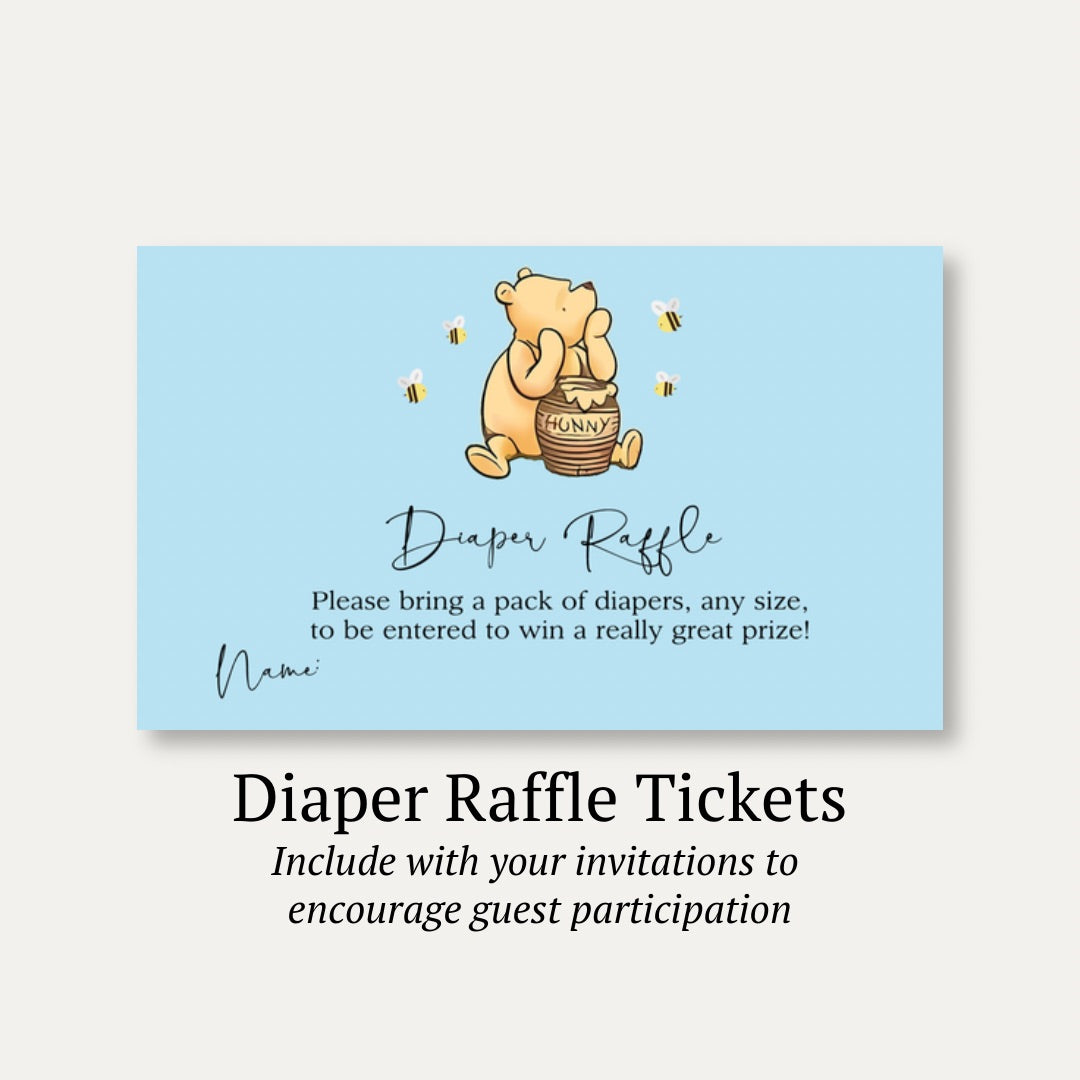 Simply Winnie Blue Diaper Raffle Ticket