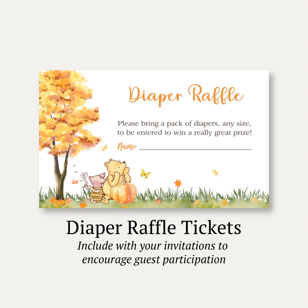 Autumn Winnie Diaper Raffle Ticket