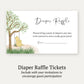 Winnie Horizontal Diaper Raffle Ticket