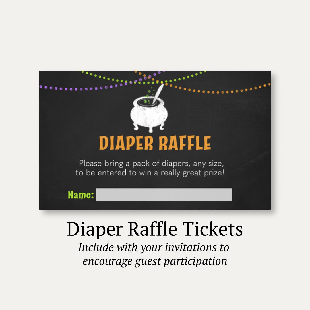 Baby Brewing Cauldron Diaper Raffle Ticket