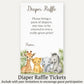 Jungle Safari Diaper Raffle Ticket