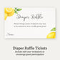 Lemon Baby Shower Diaper Raffle Ticket