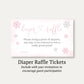 Little Snowflake Pink Diaper Raffle Ticket