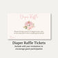 Painted Pumpkin Pink Diaper Raffle Ticket