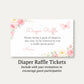 Butterfly Diaper Raffle Ticket