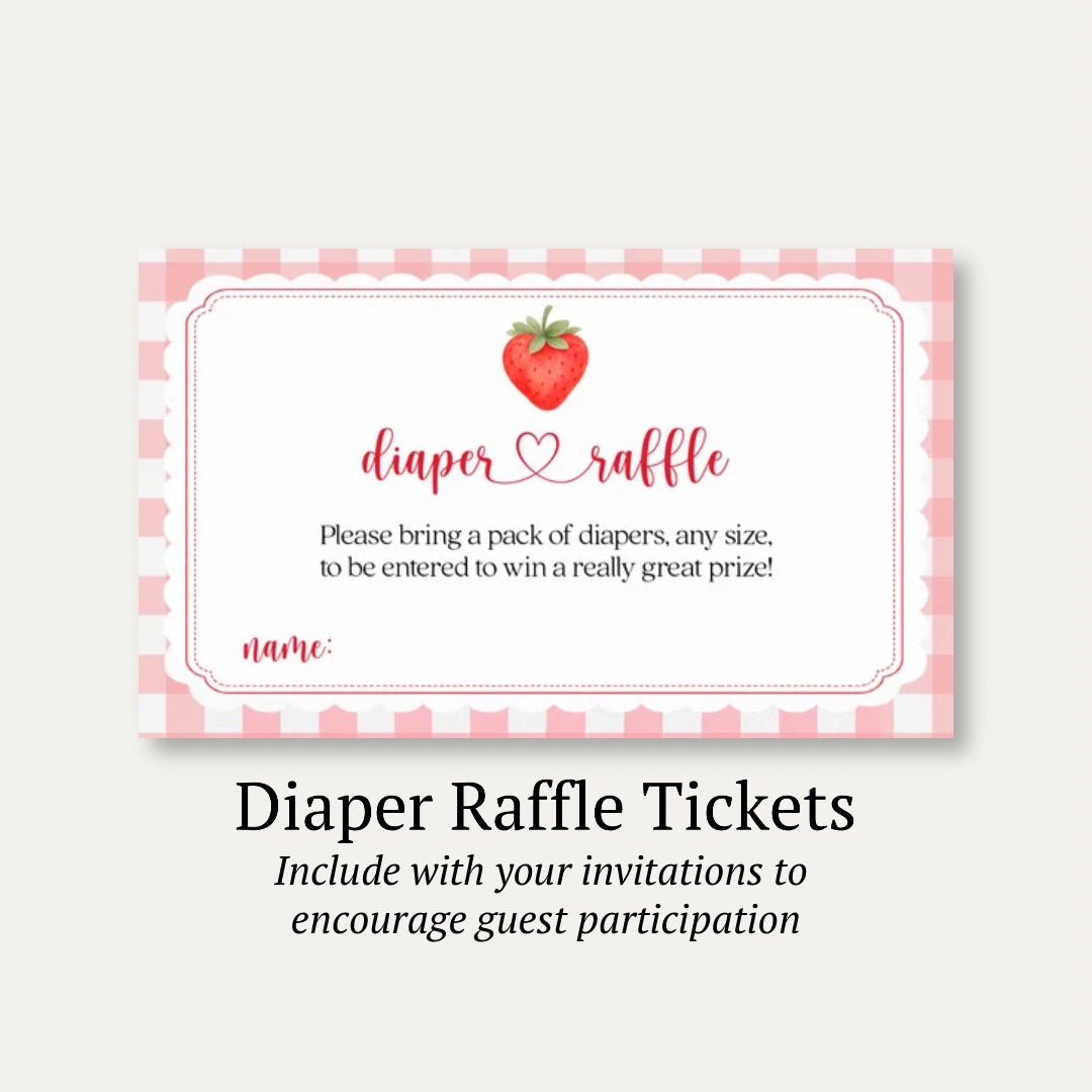 Berry Baby Diaper Raffle Ticket