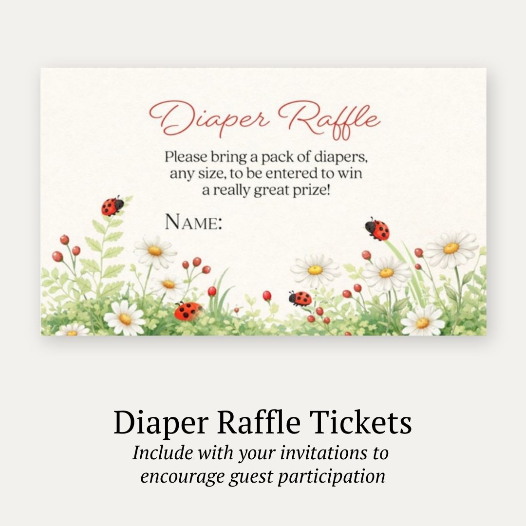 A Little Lady Diaper Raffle Ticket