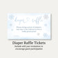 Little Snowflake Blue Diaper Raffle Ticket