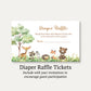 Forest Friends Diaper Raffle Ticket