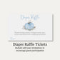 Painted Pumpkin Blue Diaper Raffle Ticket